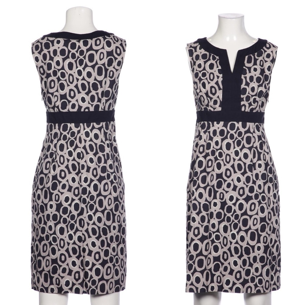 Boden Sleeveless Notched Neck Sheath Dress
